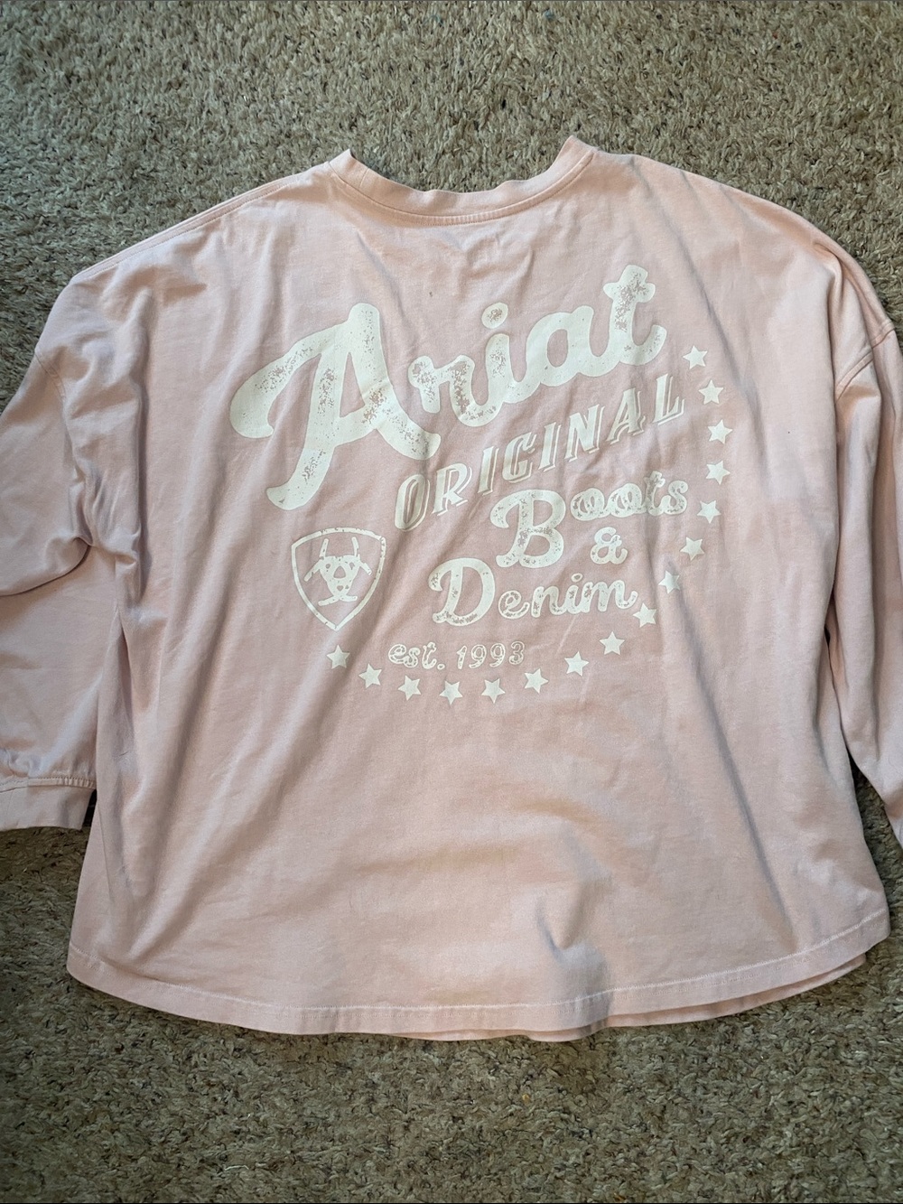 Ariat Light Pink Long Sleeve Graphic Tee